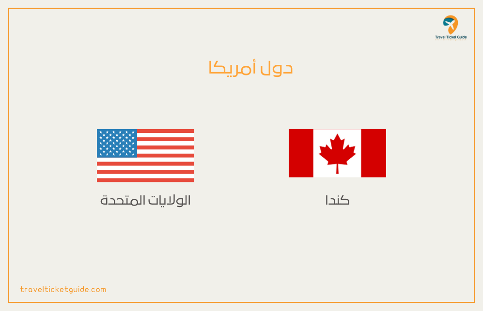 التأشيرة السياحية لمقيمي دول الخليج - أسماء وأعلام دول أمريكا